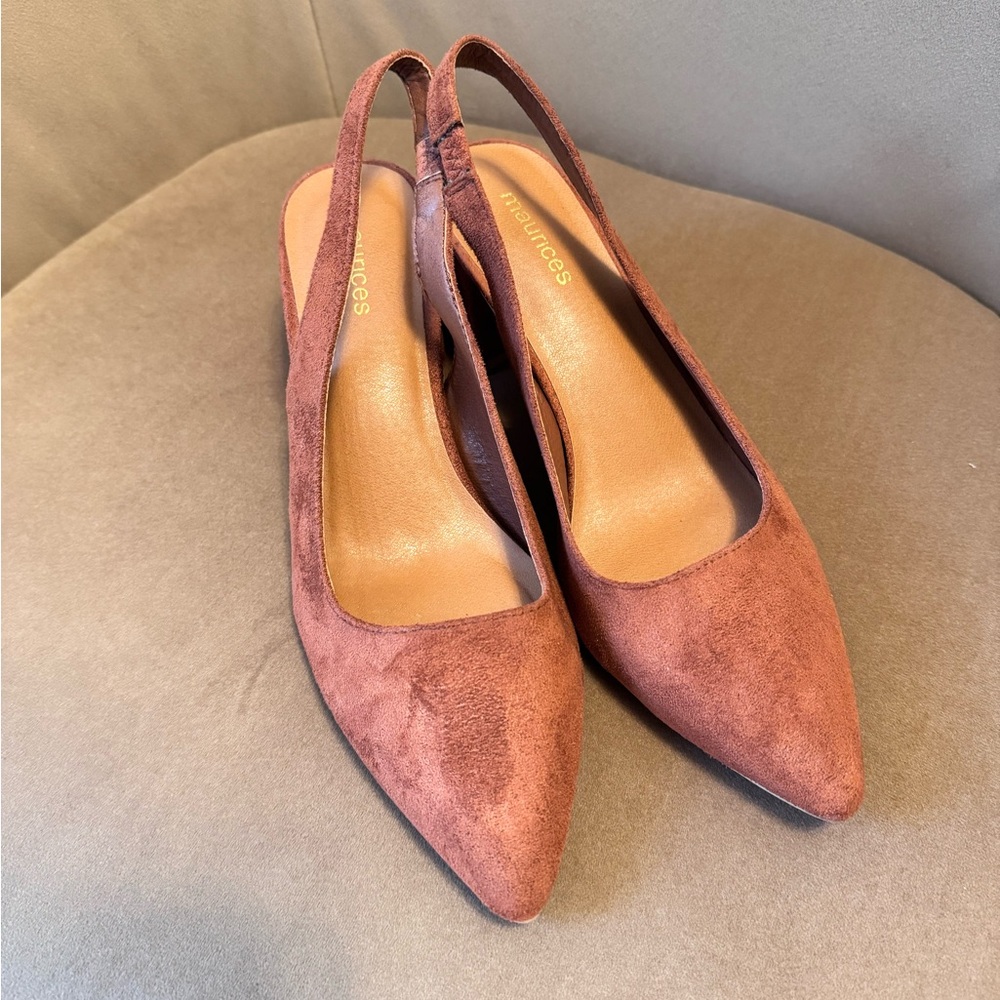 Maurices Suede Slingback Heels